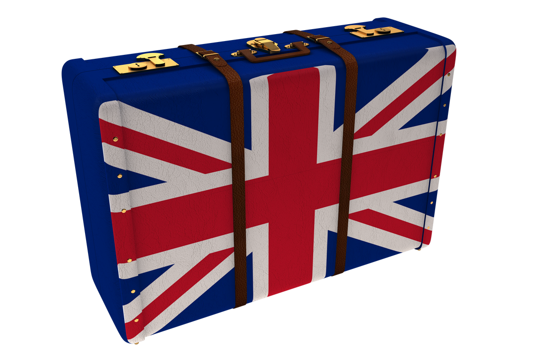 Transparent Suitcase with Great Britain Flag Illustration - Isolated Vector - Download Free Stock Images Pikwizard.com