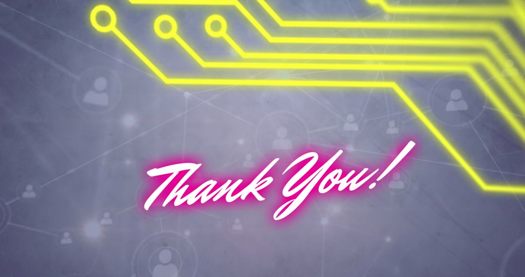 Neon Thank You Banner with Microprocessor Connections