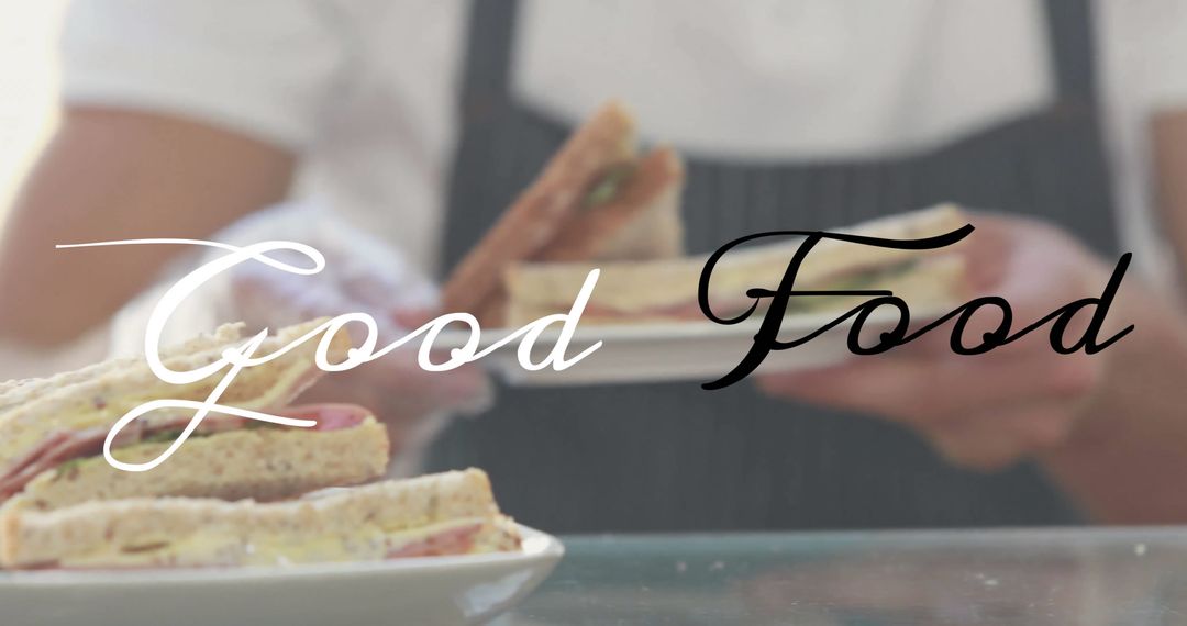 Chef Preparing Gourmet Sandwiches in Professional Kitchen