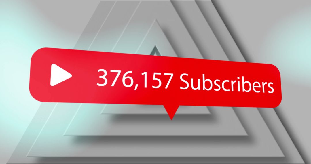 Social Media Notification Icon with Subscriber Count