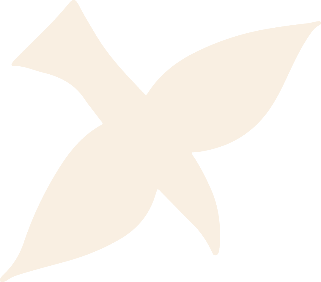 Geometric Abstract Cream Floriform on Transparent Background