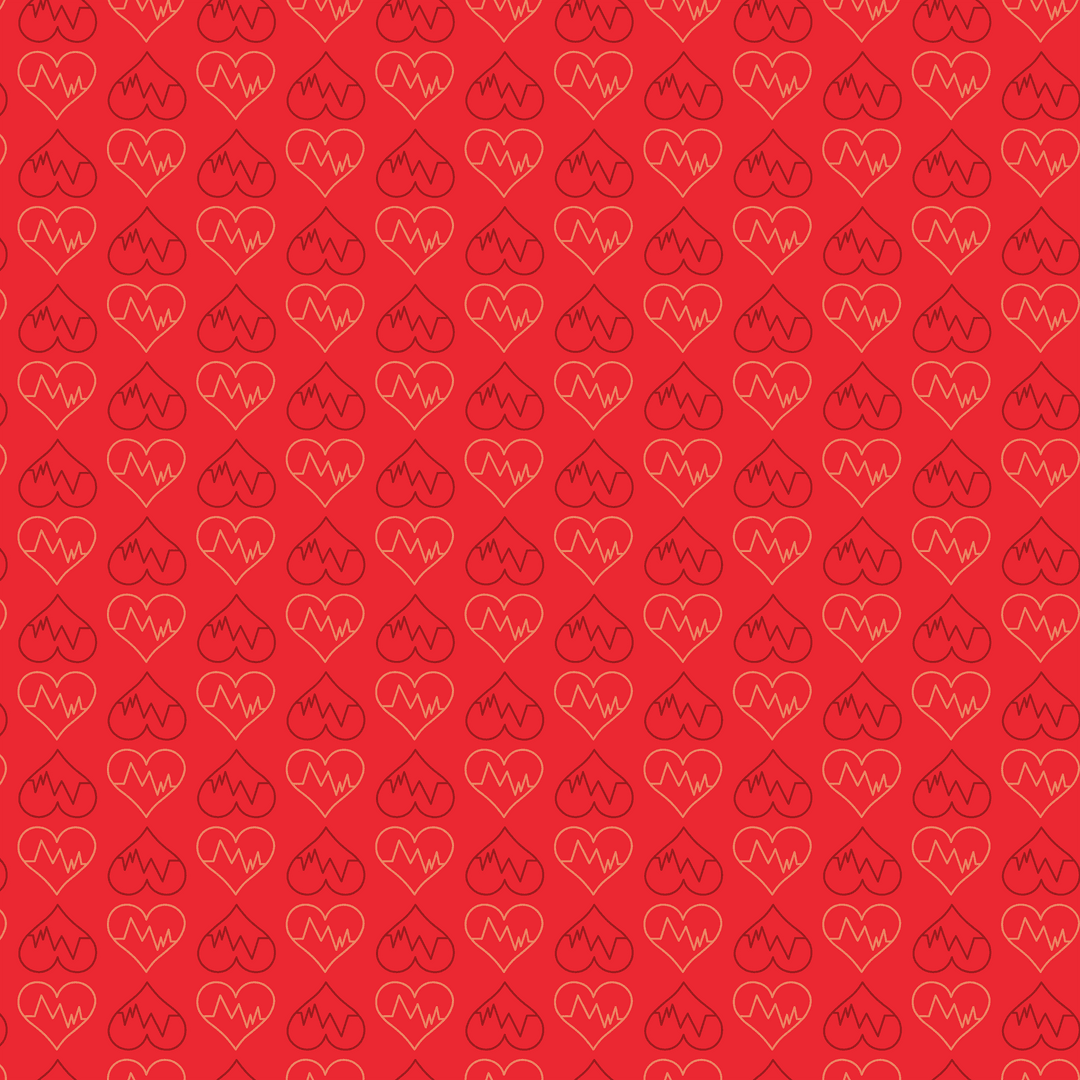 Digital Hearts Pattern on Transparent Background for Valentine's Day