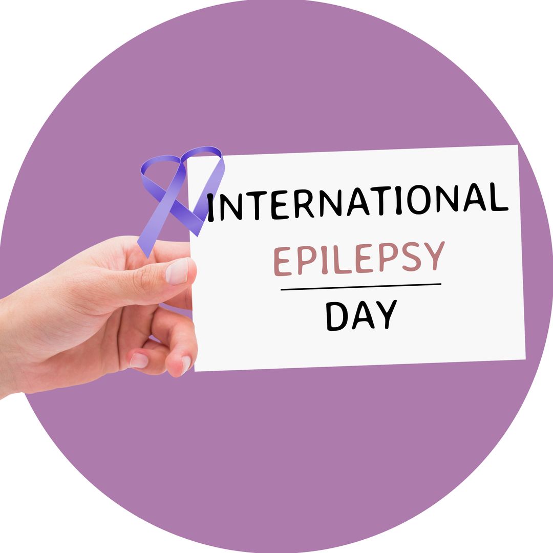 International Epilepsy Day Awareness Concept with Purple Ribbon