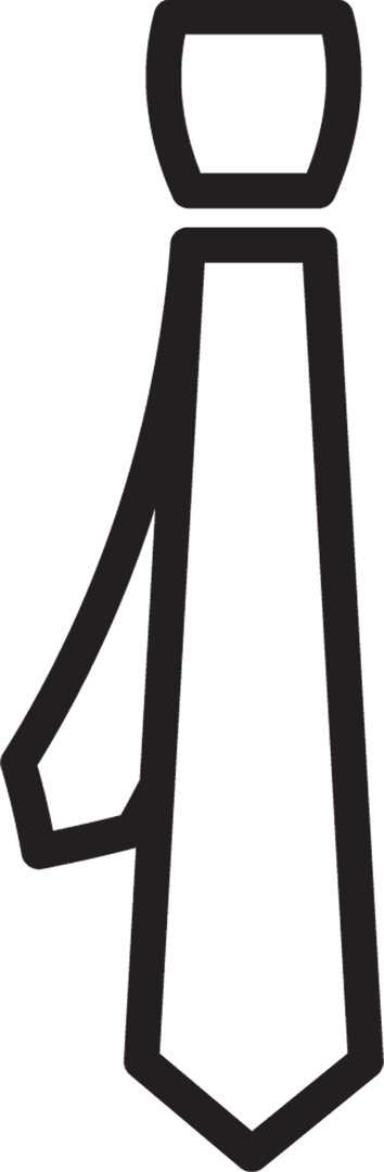 Transparent Vector Illustration of Tie Symbol for Business Concepts