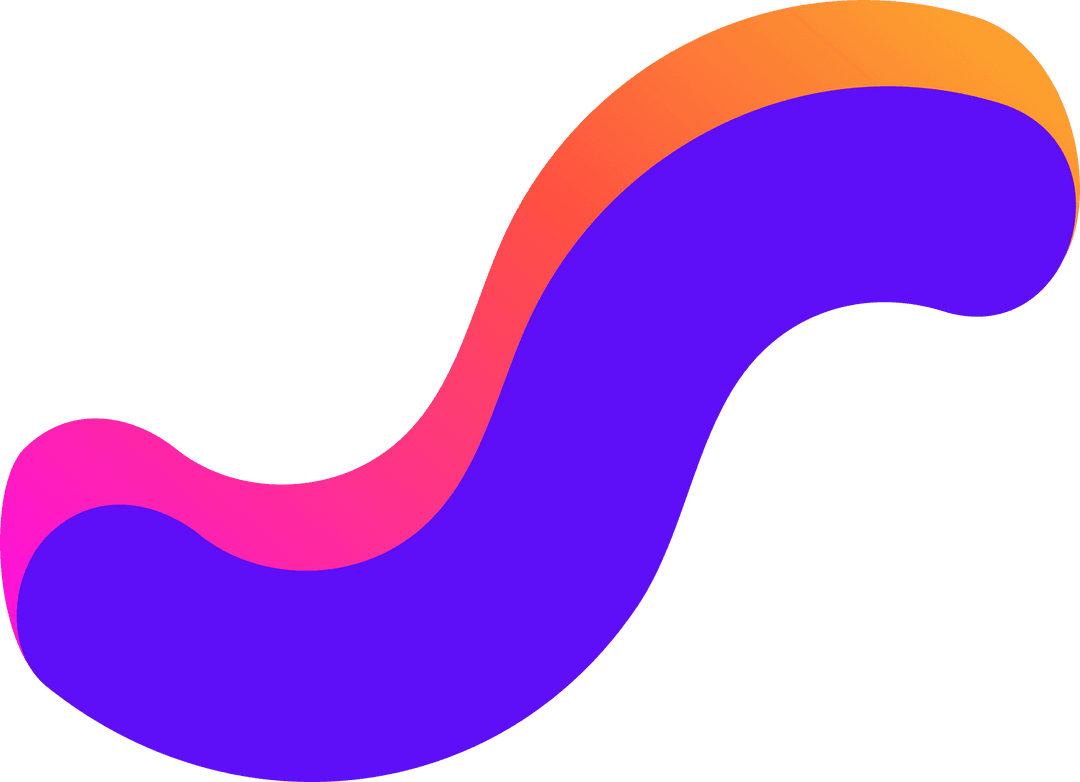 Vibrant Transparent Ribbon with Gradient on Fluid Waveform