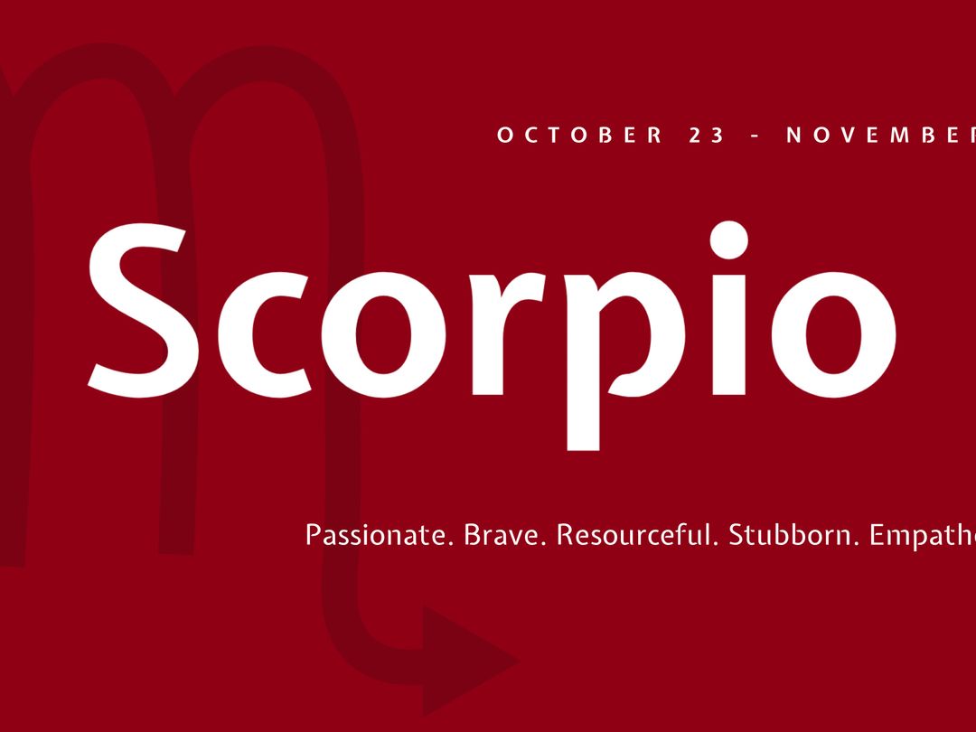 Bold Scorpio Zodiac Template with Intense Red Background