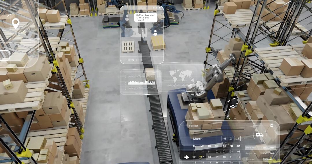 Advanced Automation and Data Processing in Modern Warehouse