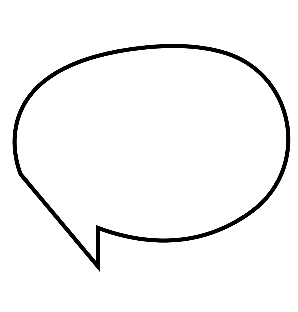 Large White Speech Bubble Isolated Icon on Transparent Background