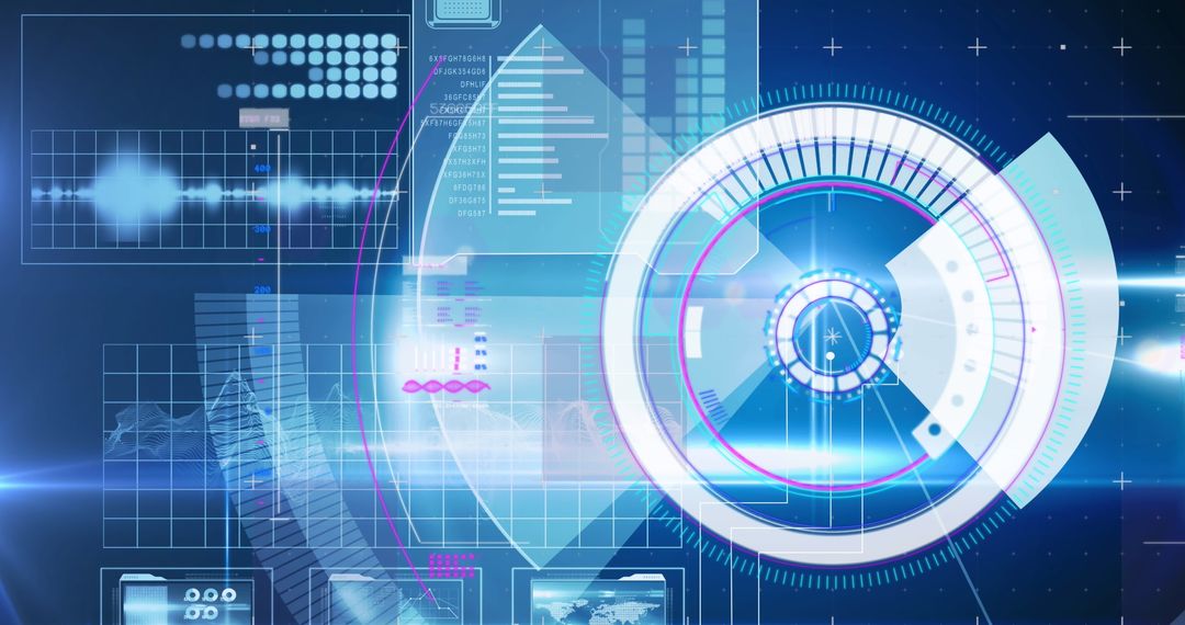 Futuristic Interface with Globe and Digital Connections