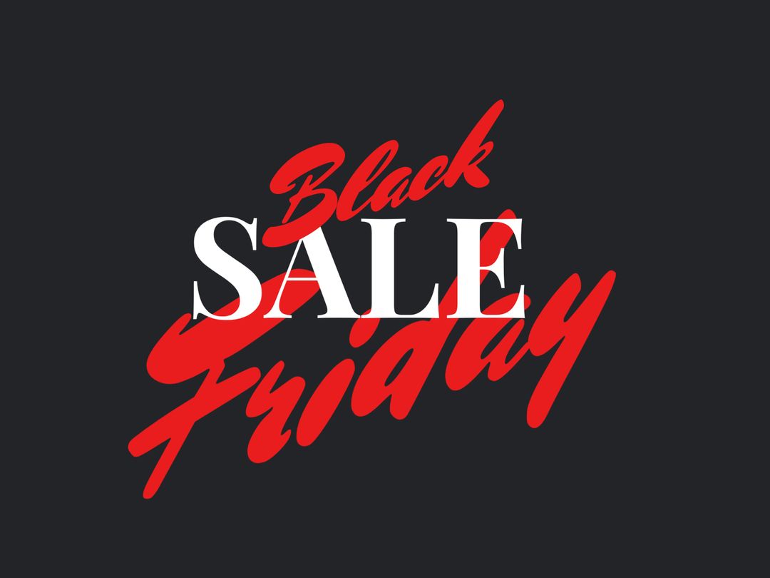 Black Friday Sale Red Text on Dark Background
