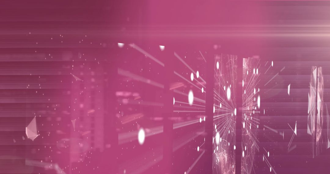 Futuristic Network with Scanning Technology on Pink Background