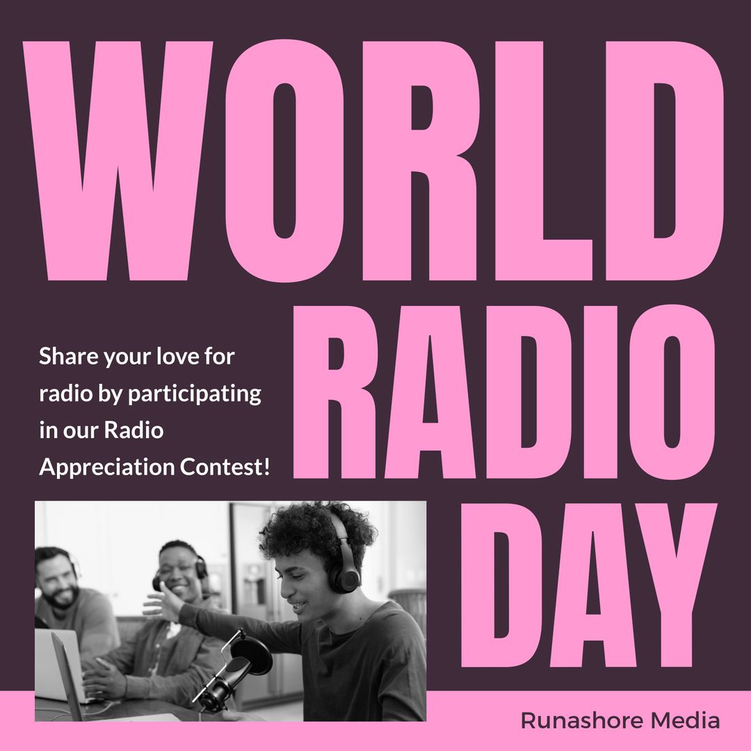 Bright World Radio Day Celebration with Enthusiastic Hosts