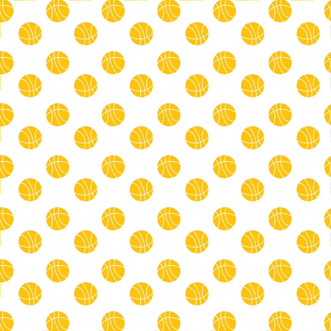 Seamless Basketball Pattern with Transparency for Sports Design