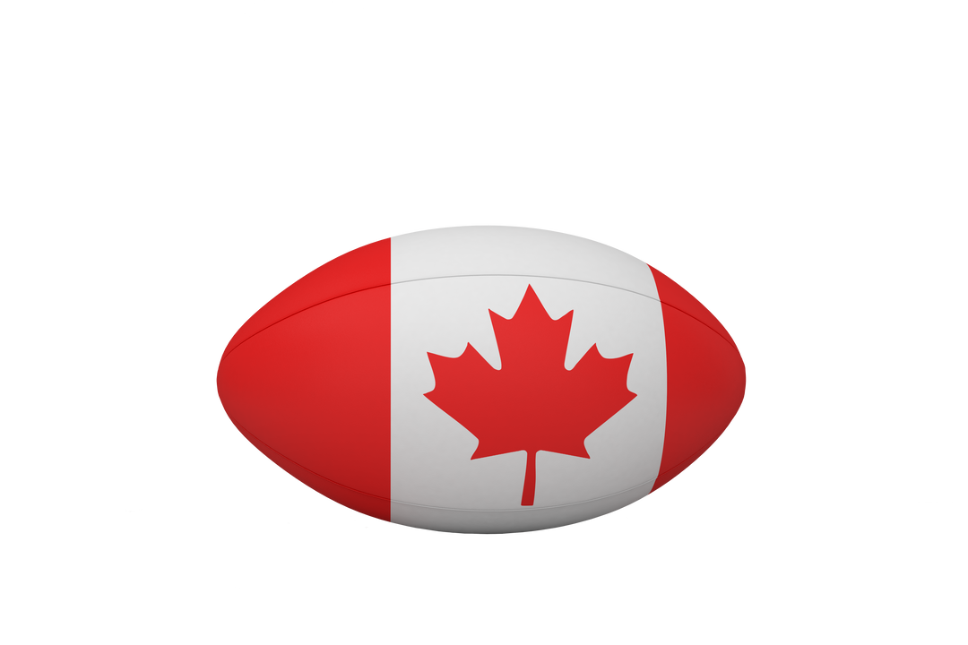 Rugby Ball with Canadian Flag on Transparent Background Illustration - Download Free Stock Images Pikwizard.com