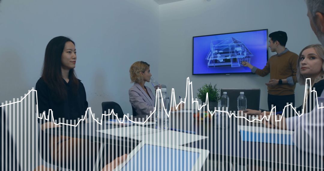 Business Team Analyzing Data Visualization in Office Meeting