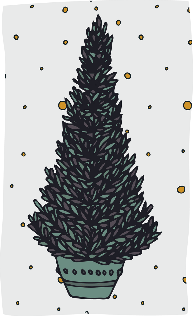 Transparent Winter Snowflakes on Decorated Christmas Tree