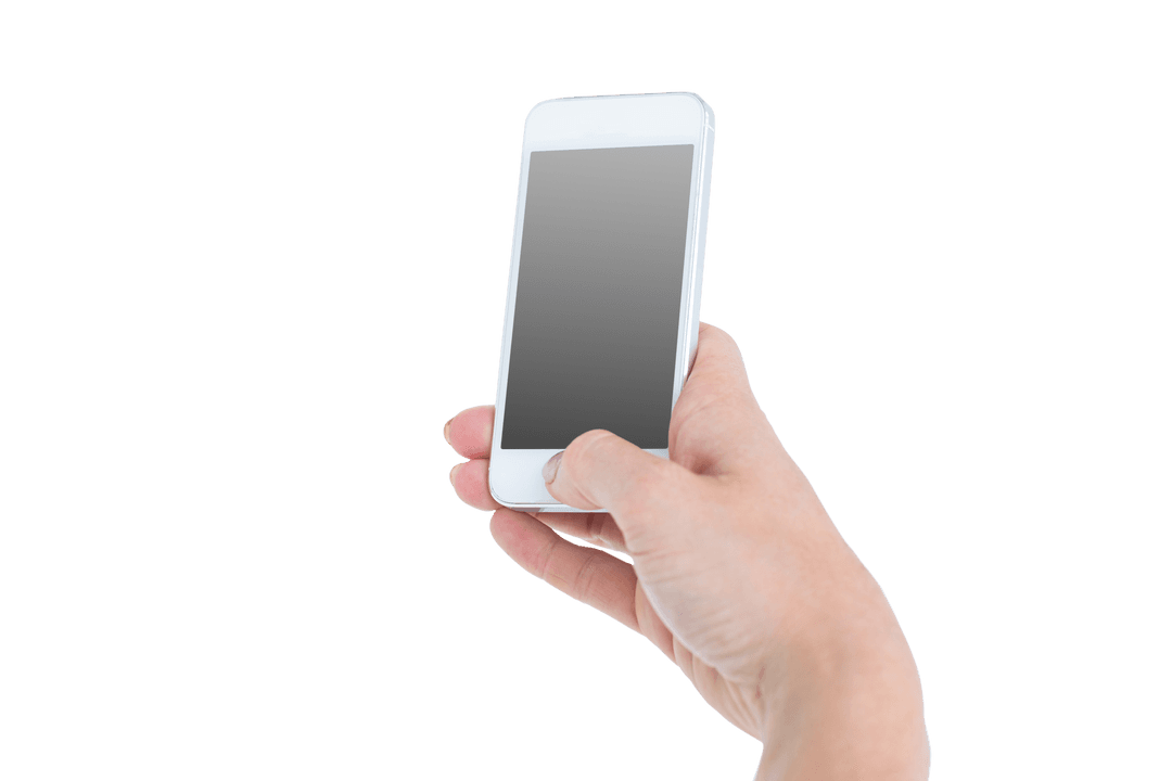 Transparent Background Smartphone in Hand