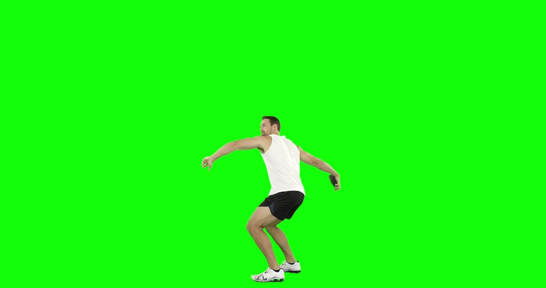 Male Athlete Stretching in Green Screen Studio - Free Images, Stock Photos and Pictures on Pikwizard.com