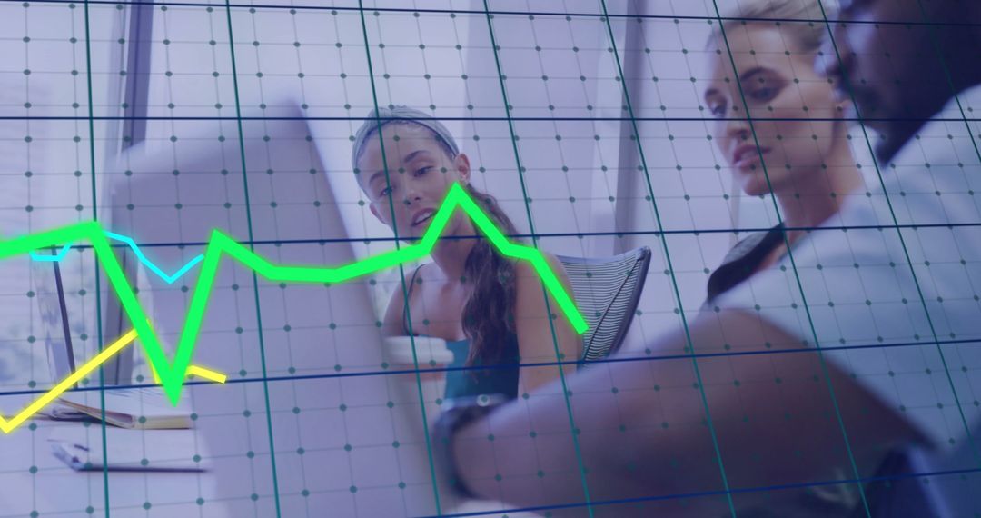 Financial Analysis with Diverse Colleagues in Office Meeting