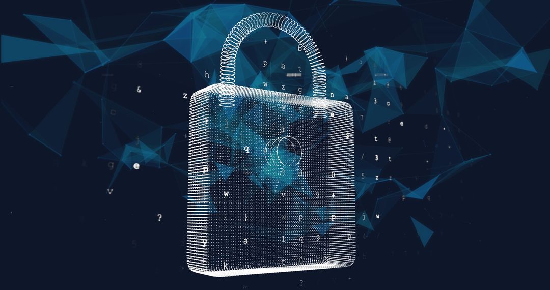 Digital Padlock Symbolizing Internet Security