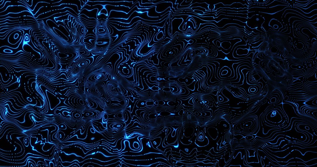 Mesmerizing Blue Ripple Waves on Black Background