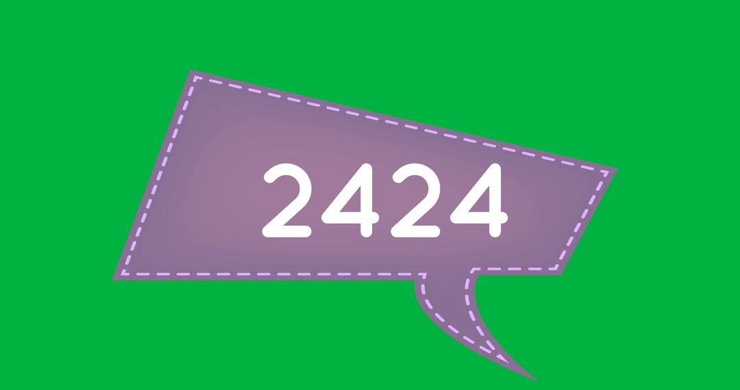 Digital Notification Bubble with Number Display