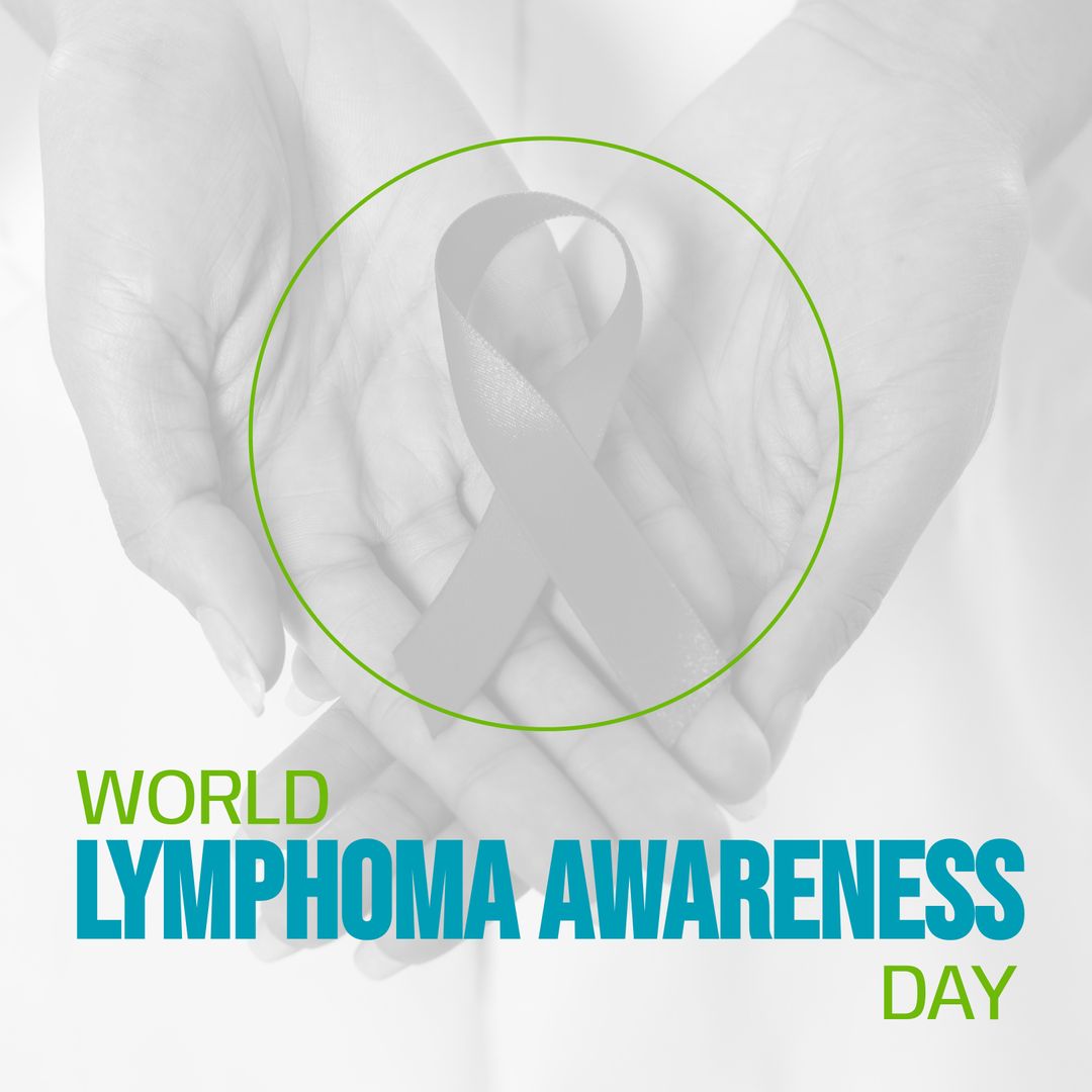 World Lymphoma Awareness Day with Ribbon in Hands