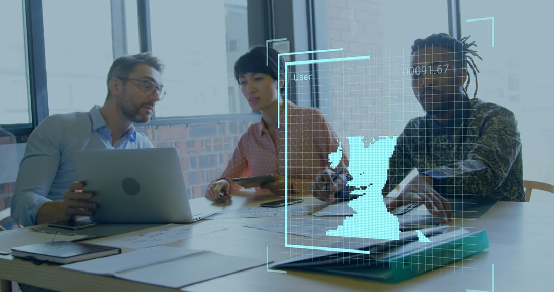 Diverse Team Engaging in Collaborative Technology Discussion