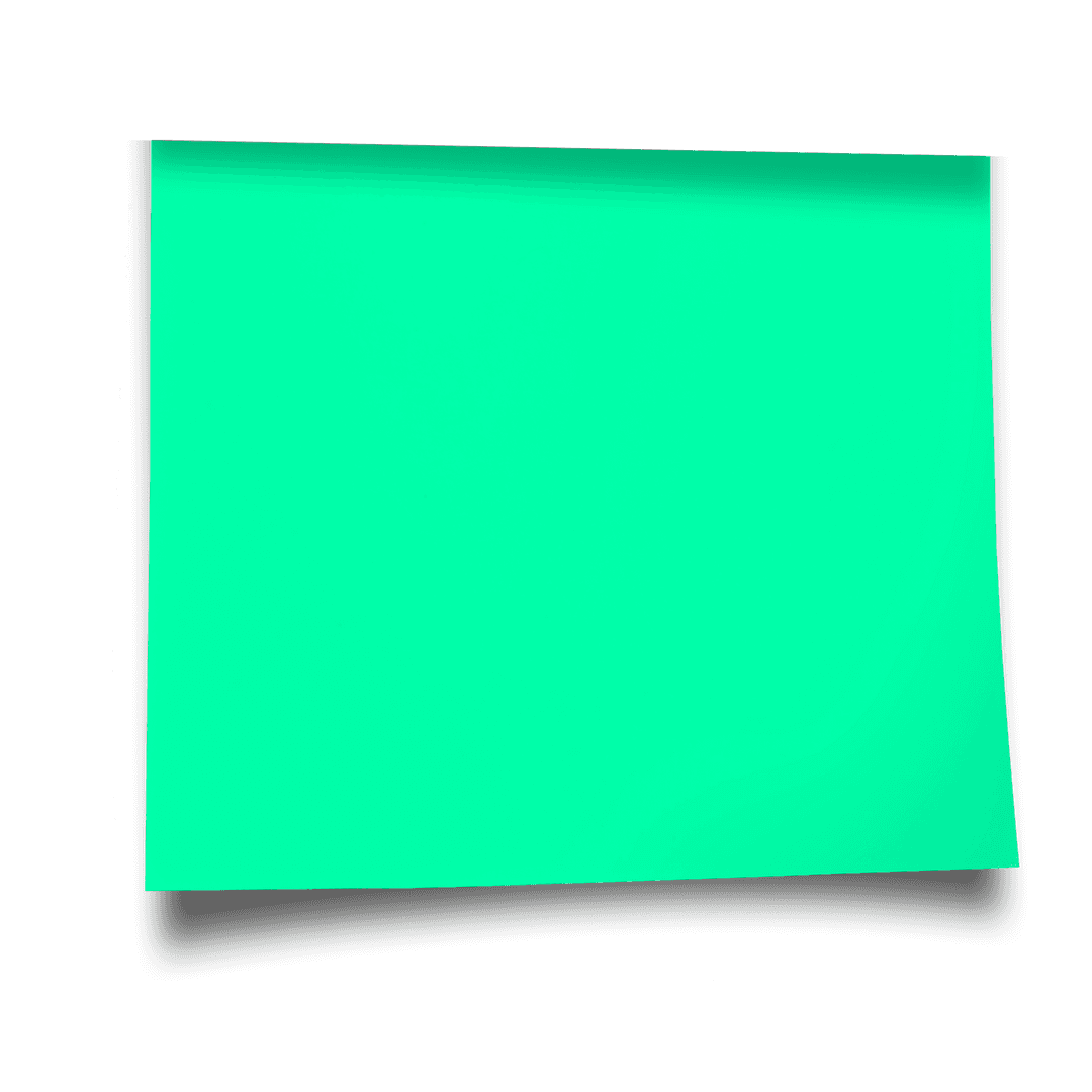 Floating Green Square with Transparent Background