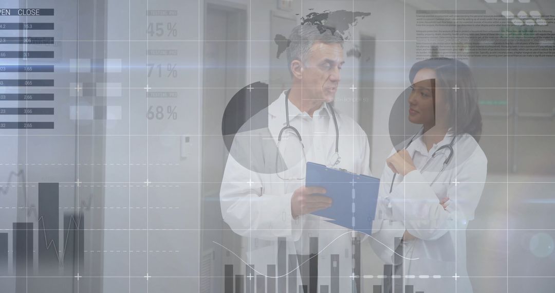 Doctors Collaborating Amidst Data Overlays in Hospital Environment