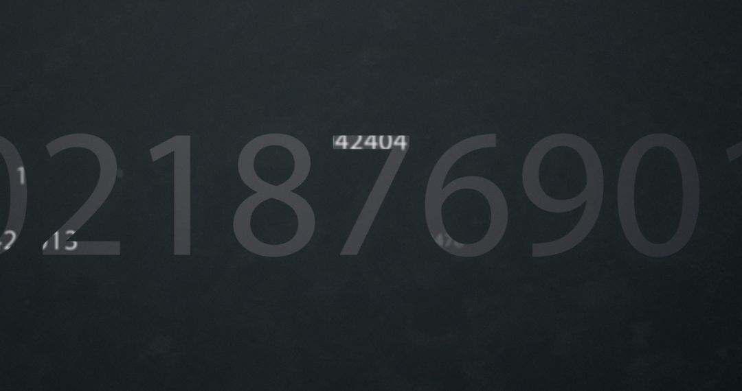 Dynamic Shifting White Numbers on Grey Background