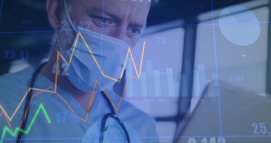 Doctor Analyzing Patient Data on Digital Charts