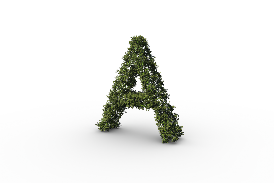 Transparent Capital Letter A Made of Green Leaves - Download Free Stock Images Pikwizard.com