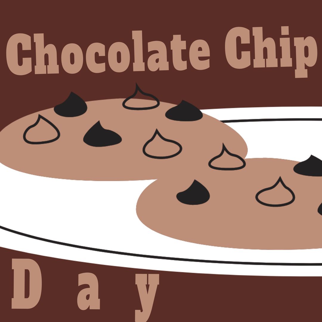 Celebrating Chocolate Chip Day Cookie Dessert Illustation