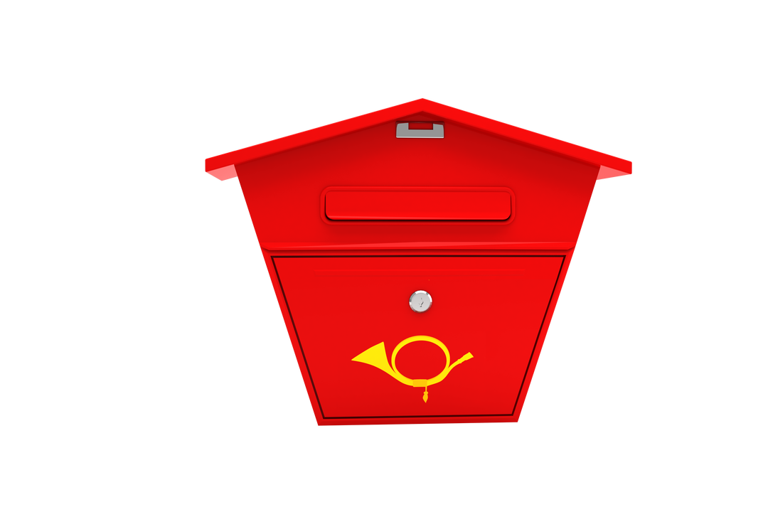 Transparent Red Mailbox with Postal Trumpet Icon Illustration - Download Free Stock Images Pikwizard.com