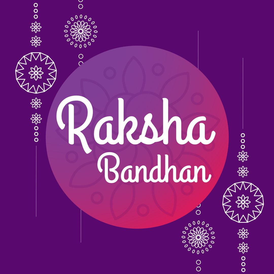 Raksha Bandhan Celebration Design with Floral Patterns