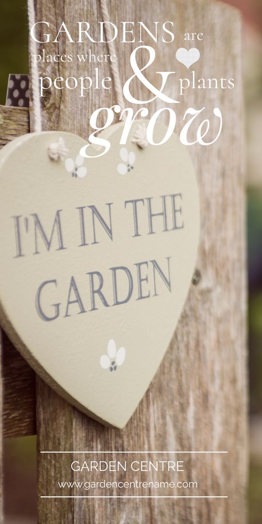 Heart-Shaped Garden Sign Evoking Nature and Growth