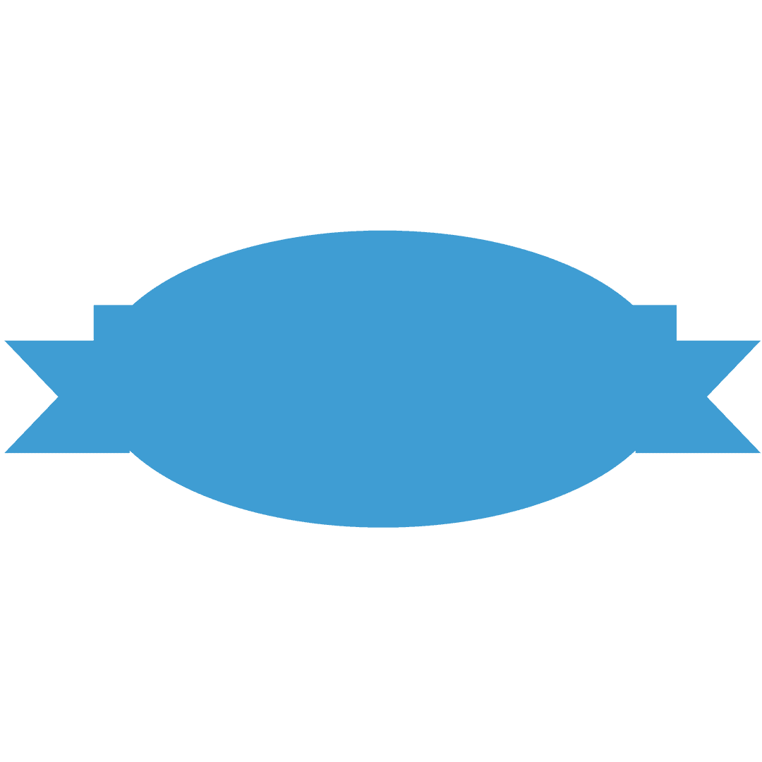 Blue Ribbon Banner Over Transparent Background for Celebrations