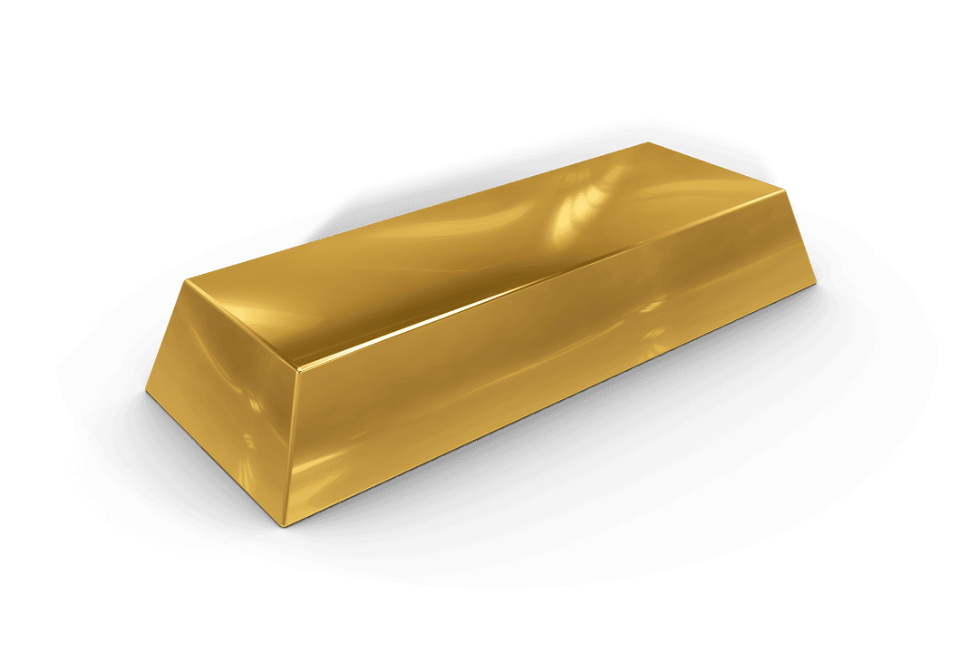 Golden Bar on Transparent Background Vector Illustration