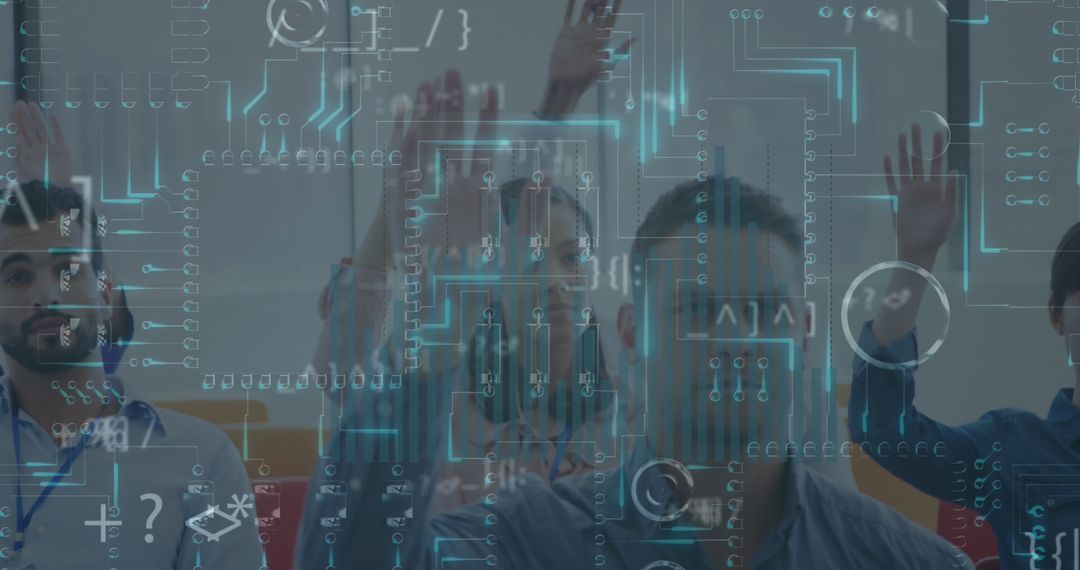 Audience Engaging in Business Conference with Virtual Data Overlay