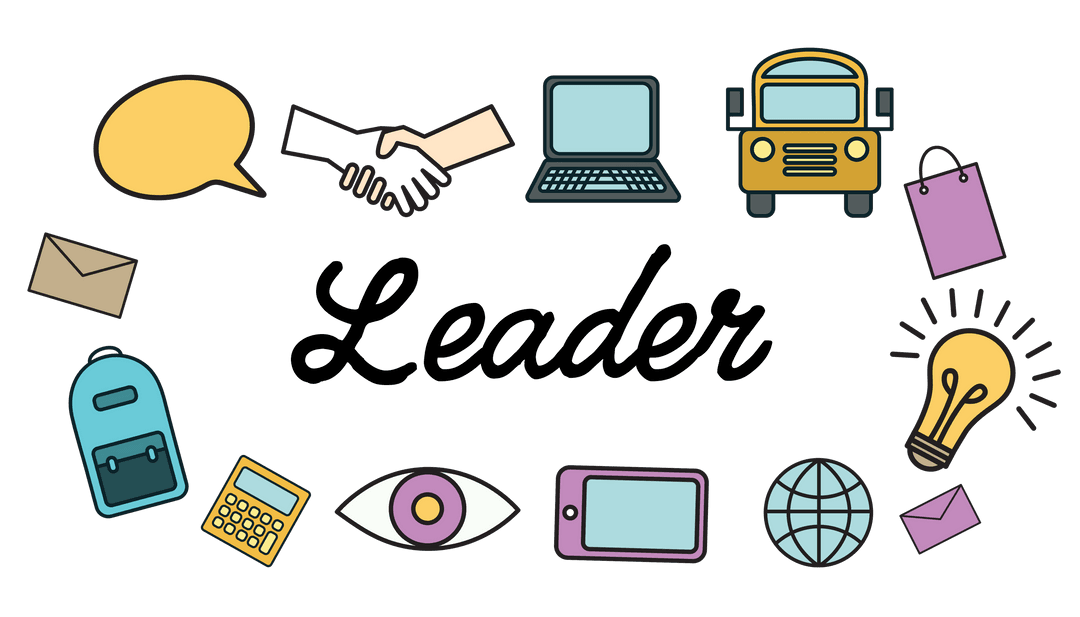 Leadership Elements on Transparent Background in Vector Style