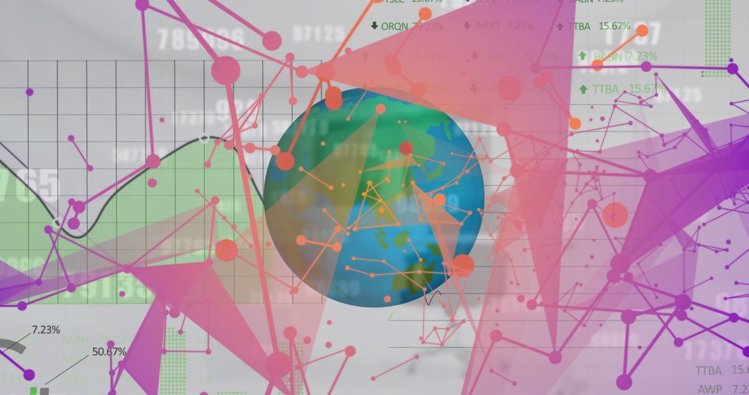 Interconnected Global Network and Data Visualization - Free Stock Photo ...