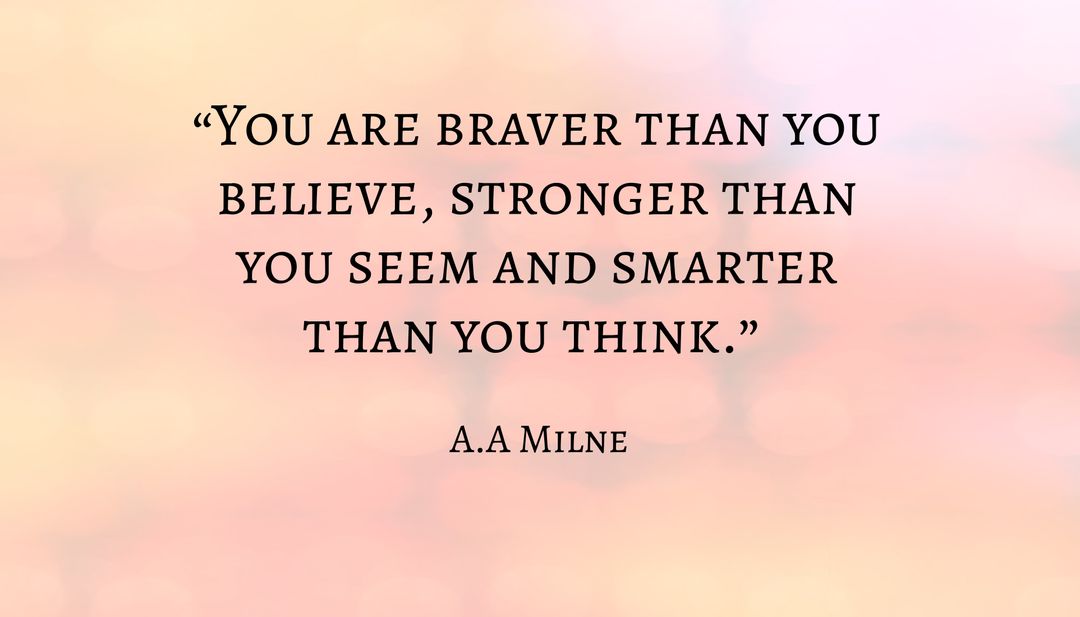 Inspirational Quote by A.A. Milne on Pastel Background - Download Free Stock Templates Pikwizard.com