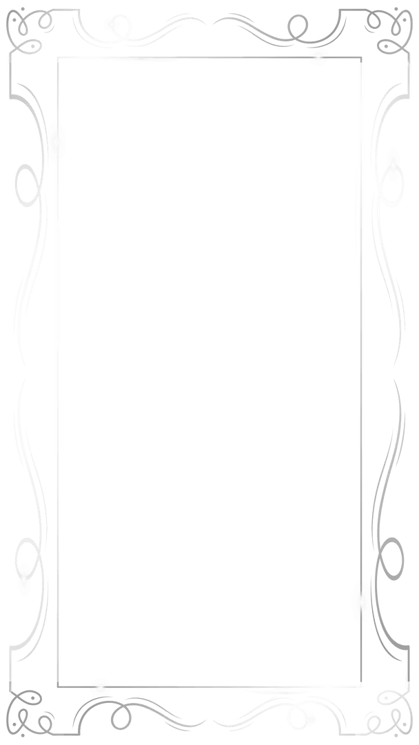 Filigree Ornate Border on Transparent Background