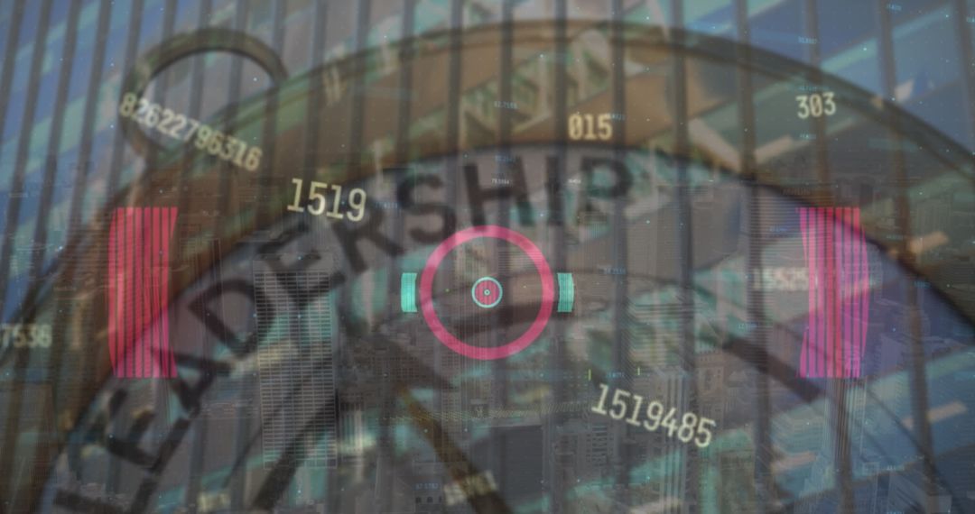 Financial Data Processing and Leadership Concept Overlay