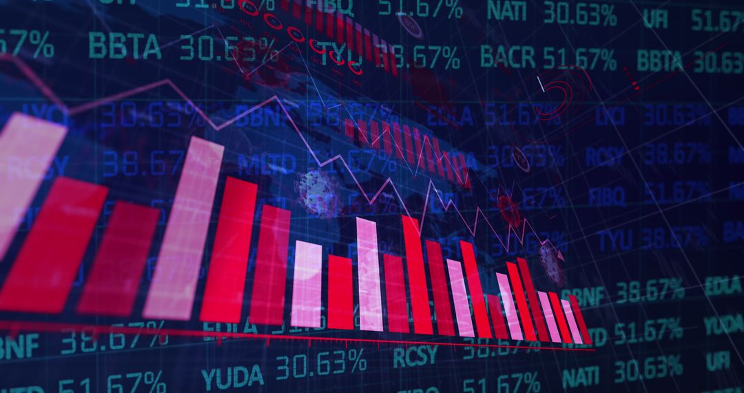 Digital Graphs and Financial Data on Screen