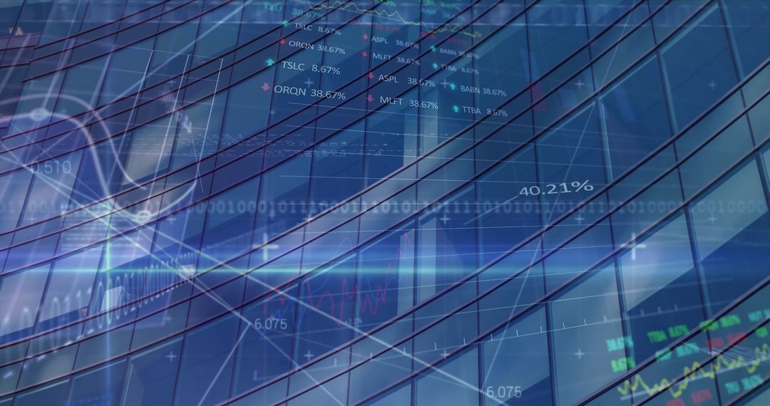 Digital Financial Data Display with Dynamic Market Charts