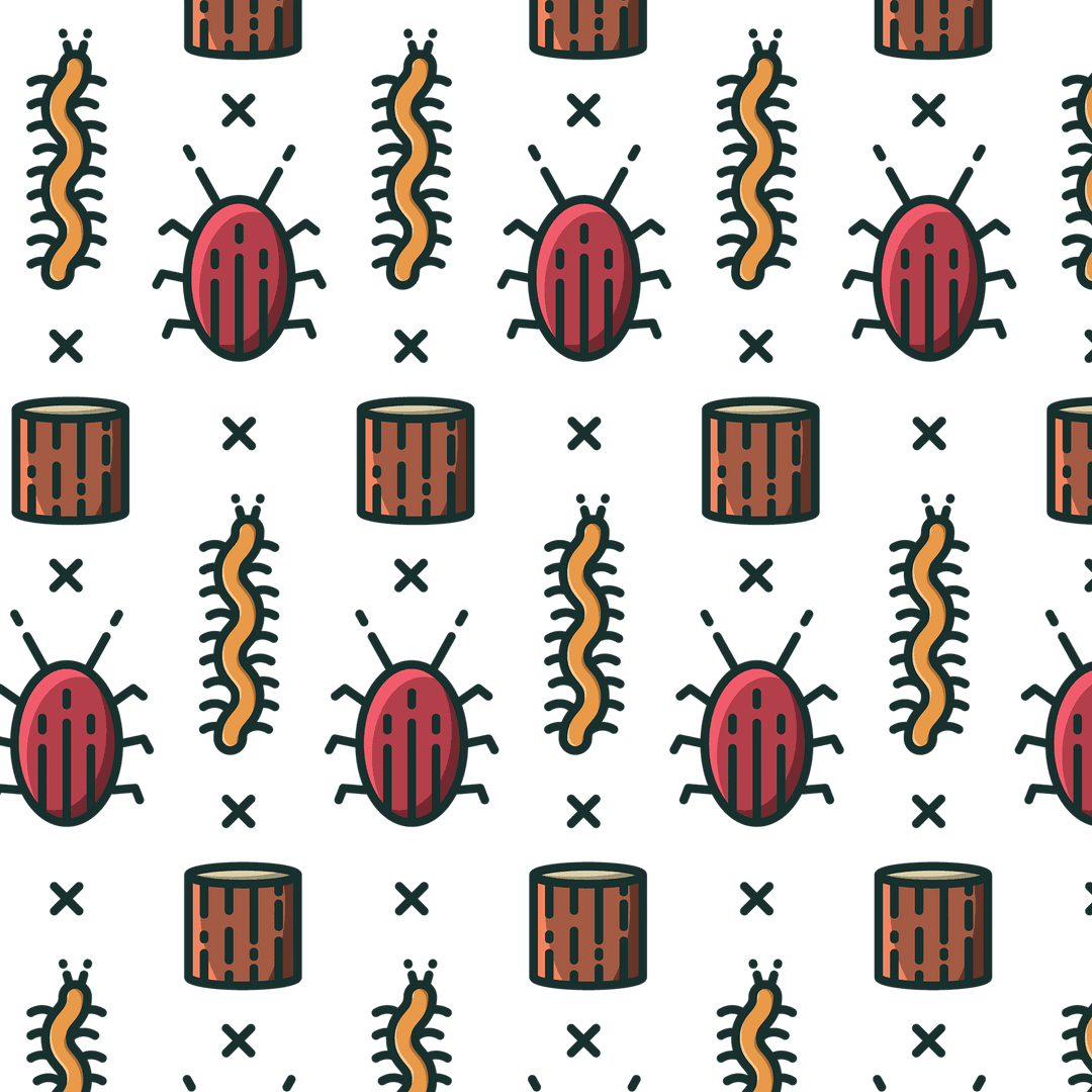 Colorful Insect Pattern on Transparent Background Vector - Download Free Stock Images Pikwizard.com