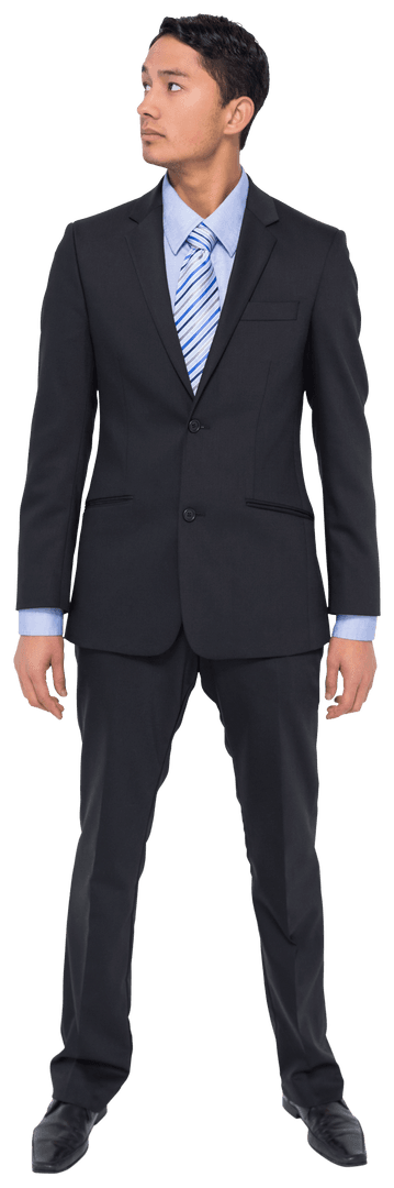 Transparent Professional Businessman Looking To Side Isolated.