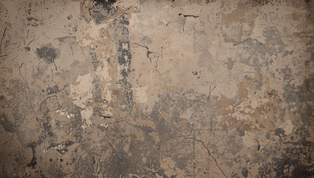 Weathered Wall Surface with Peeling Paint and Cracks